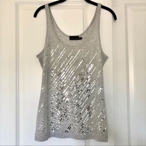 ❌Sold❌ The Limited Grey Sequin Tank Top